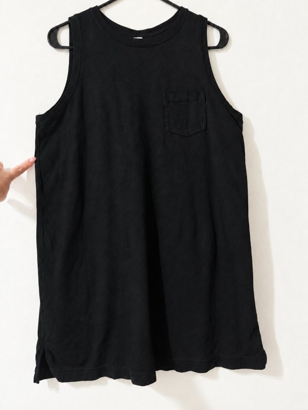 Old Navy Sleeveless Vintage A-Line Mini Shift T-Shirt Dress Black Size Large